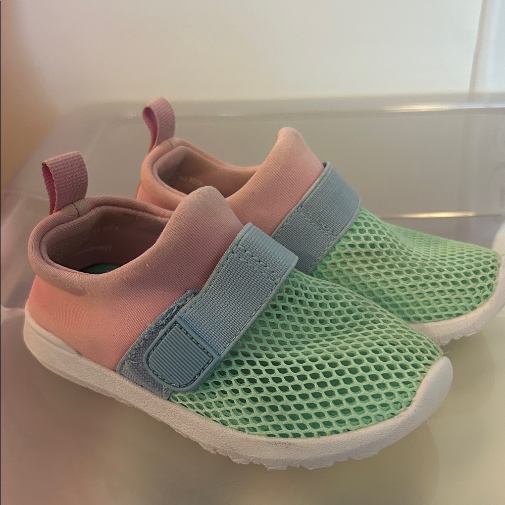 Cat & Jack Mint Green and Pink Kids Sneakers